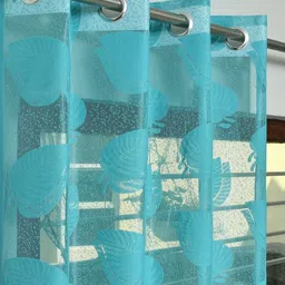 Galaxy Home Decor Blue Set of 2 Sheer Long Door Curtain-image-58