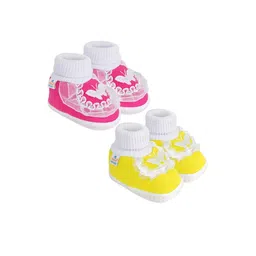 NESKA MODA Girls Yellow Cotton Booties-picture-43