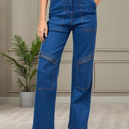 R.Code by The Roadster Life Co. Women Flared High-Rise Stretchable Cotton Jeans-picture-14