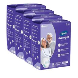 Dignity Set Of 4 Overnight Tape Style Adult Diapers- M- 10 Pcs Each-image-93