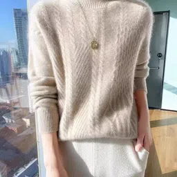 StyleCast Women Self Design High Neck Sweatshirt-picture-17