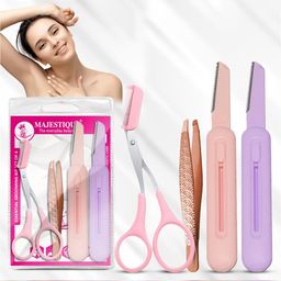 MAJESTIQUE Set Of 4 Essential Grooming Facial Hair Removal Kit-48