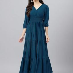 Raiyani Fashion Applique Crepe Fit & Flare Maxi Dress-image-52