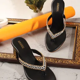 Anouk Embellished Ethnic Block Sandals-54