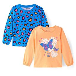 Honeyhap Girls Pack Of 2 Printed Cotton Tops-picture-29