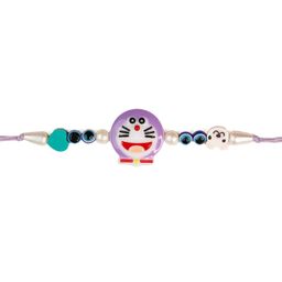 ASIDEA Set Of 3 Rakhis With Roli Chawal & Greeting Card image 3