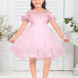 Muhuratam Girls Nylon Dresses-57