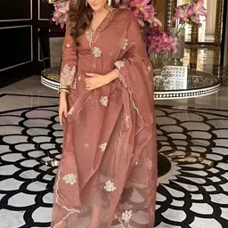 CREEPER Women Ethnic Motifs Embroidered Regular Thread Work Kurta with Trousers & With Dupatta-picture-29
