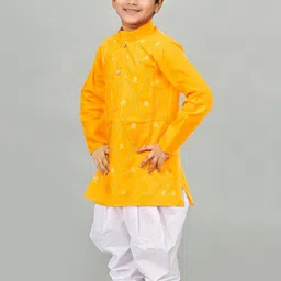 NFC CREATION Boys Embroidered Regular Thread Work Kurta with Patiala image 5