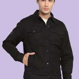 KLIZEN Men Denim Jacket with Embroidered-13