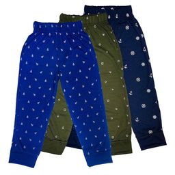 Surfbae Kids Pack Of 3 Printed Cotton Relaxed Fit Mid-Rise Joggers-37