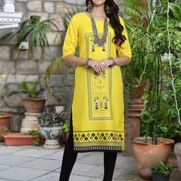 Ethnic Basket Cotton Embroidered Kurta-picture-30