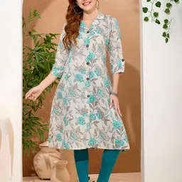 Meher Impex Floral Printed A-line Kurta-6