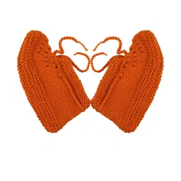 KIDSKA Kids Orange Knitted Ankle Length Socks-7