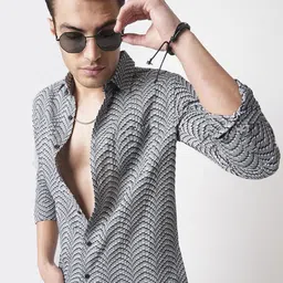 VASTRADO Men Classic Slim Fit Opaque Casual Shirt-picture-31