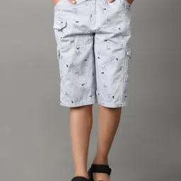 V-Mart Boys Printed Regular Fit Cargo Shorts-image-55
