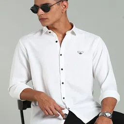 PAUL STREET Men India Slim Tailored Fit Solid Spread Collar Casual Shirt-picture-25