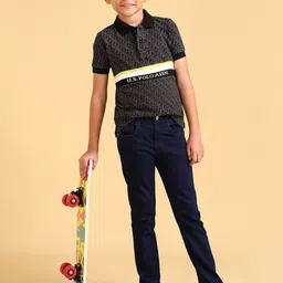 U.S. Polo Assn. Kids Boys Printed Pure Cotton Polo T-shirt-image-35