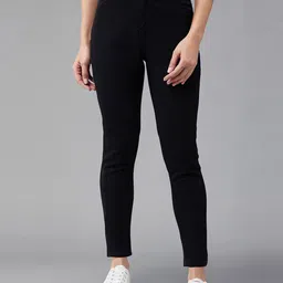 DOLCE CRUDO Women Skinny Fit High-Rise Slash Knee Stretchable Jeans-image-19