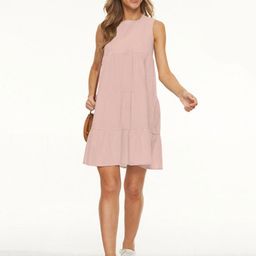 DressBerry Round Neck Sleeveless Tiered A-Line Dress-image-38