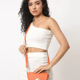 DressBerry PU Bowling Sling Bag-17