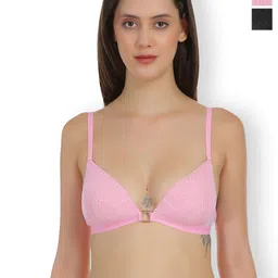 SELFCARE Pack Of 2 Half Coverage Lightly Padded Plunge Bra-13