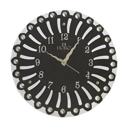 Horo Brown & Silver-Toned Printed Contemporary Wall Clock-image-10