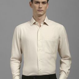 Luxure by Louis Philippe Men Classic FitSpread Collar Solid Cotton Formal Shirt-picture-47