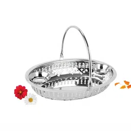smart serve Stainless Steel Pooja Basket-picture-21