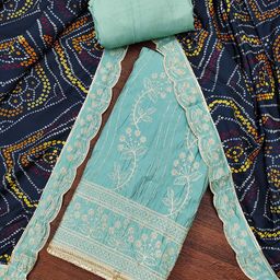 Blissta Embroidered Unstitched Dress Material-picture-31