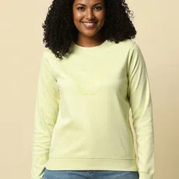 Allen Solly Woman Women Brand Logo Cotton Printed Sweatshirt-image-70