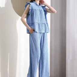 Stem Rope Women Solid Co-ord Set-image-80