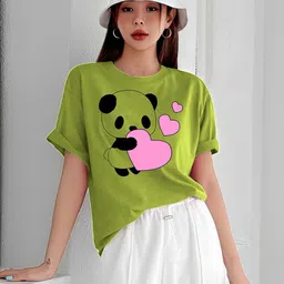 Kasendra Women Typography Printed Regular Fit T-shirt-image-51