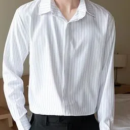 StyleCast Men Spread Collar Vertical Striped Formal Shirt-image-48