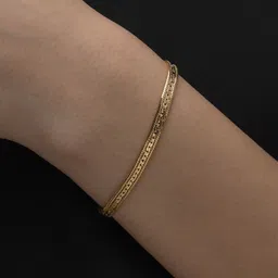 ARTKLIM Women American Diamond Gold-Plated Wraparound Bracelet-39
