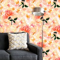 ArtzFolio Printed UV-Resistant Anti-Bacterial Watercolor Roses Peel & Stick Wallpaper-image-27