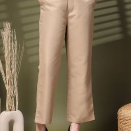 plusS Women Mid-Rise Loose Fit Bootcut Trousers-image-78