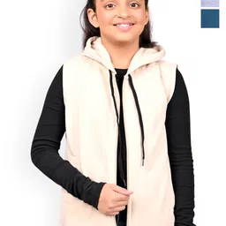 BAESD Girls Fleece Lightweight Open Front Jacket-37
