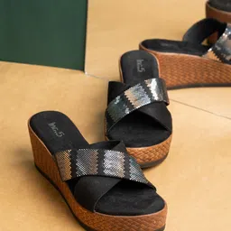 Inc 5 Printed Party Wedge Sandals-12