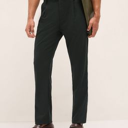 THE BEAR HOUSE Men Regular Fit Mid-Rise Pleated Formal Trousers-image-81