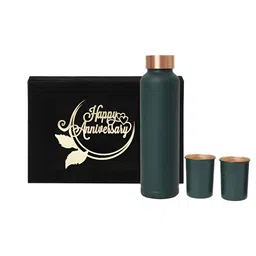 INTERNATIONAL GIFT Copper Water Bottle with 2-pcs Glass & Happy Anniversary Tag-image-34