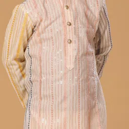 The Mini Trunk Boys Embroidered Regular Sequinned Kurta with Trousers image 3