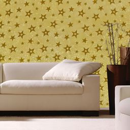 INDIAN ROYALS Yellow & Brown Star Printed Self-Adhesive & Durable Wall Sticker-image-43