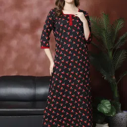 Claura Printed Maxi Nightdress-image-87