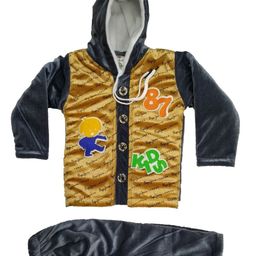 LeafBird Kids Printed Hooded Sweatshirt With Trousers-image-85