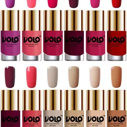 VOLO Set Of 12 Extra Shine Nail Polish- 9.9ml Each-Combo-No-41-48