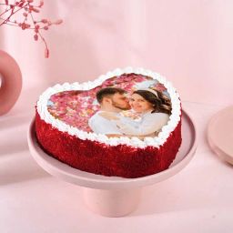 Red Velvet Heart Photo Cake-4