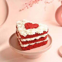 Enchanting Heart Shaped Red Velvet Cake-13