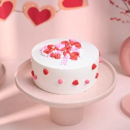 Hearts Topped Black Forest Cake-image-8