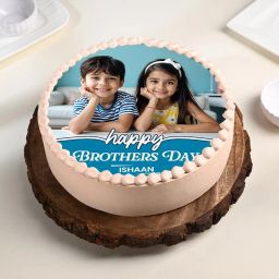 Picture Perfect Brothers Day Photo Cake-image-23